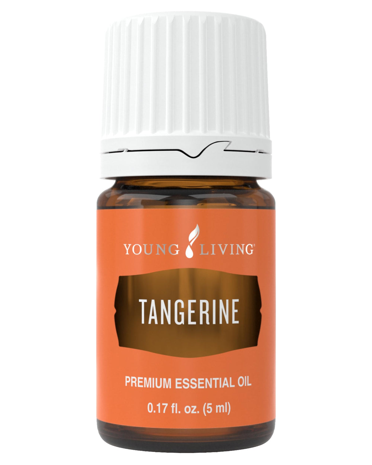 Young Living Tangerine: botella vertiendo para difundir y mejorar el ánimo.