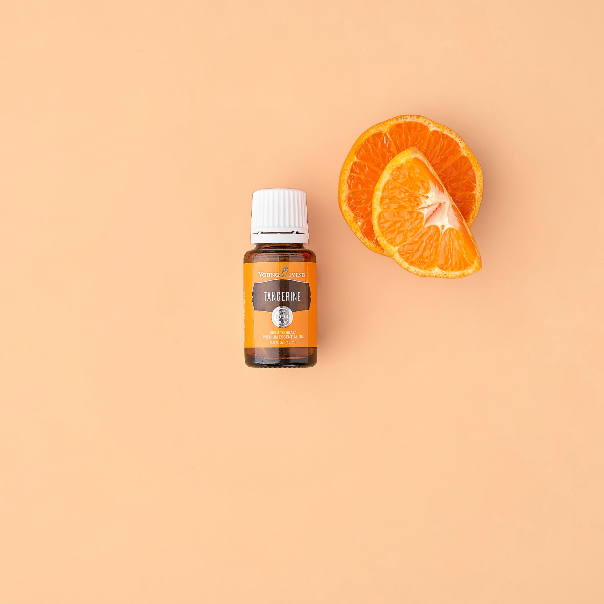 Young Living Tangerine: aroma cítrico fresco para difusor en habitación.