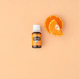 Young Living Tangerine: aroma cítrico fresco para difusor en habitación.