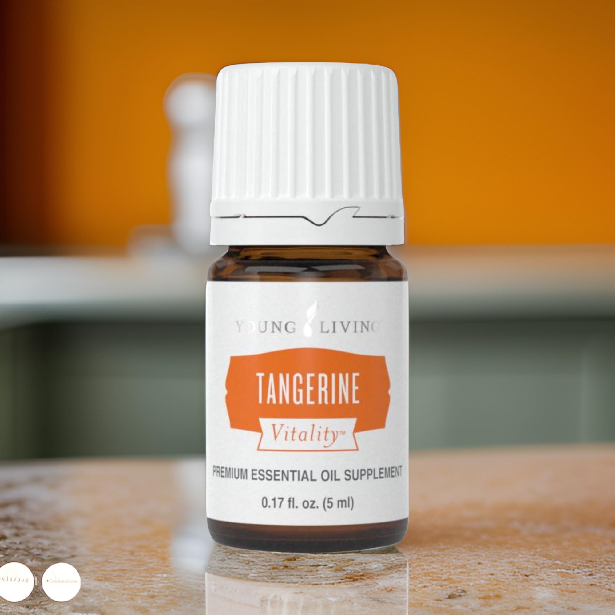 Young Living Tangerine Vitality, derrame en bebida para un toque cítrico refrescante