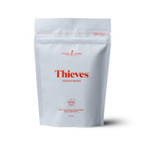 Young Living Thieves Drops en empaque, alivio natural para la garganta en cualquier momento.