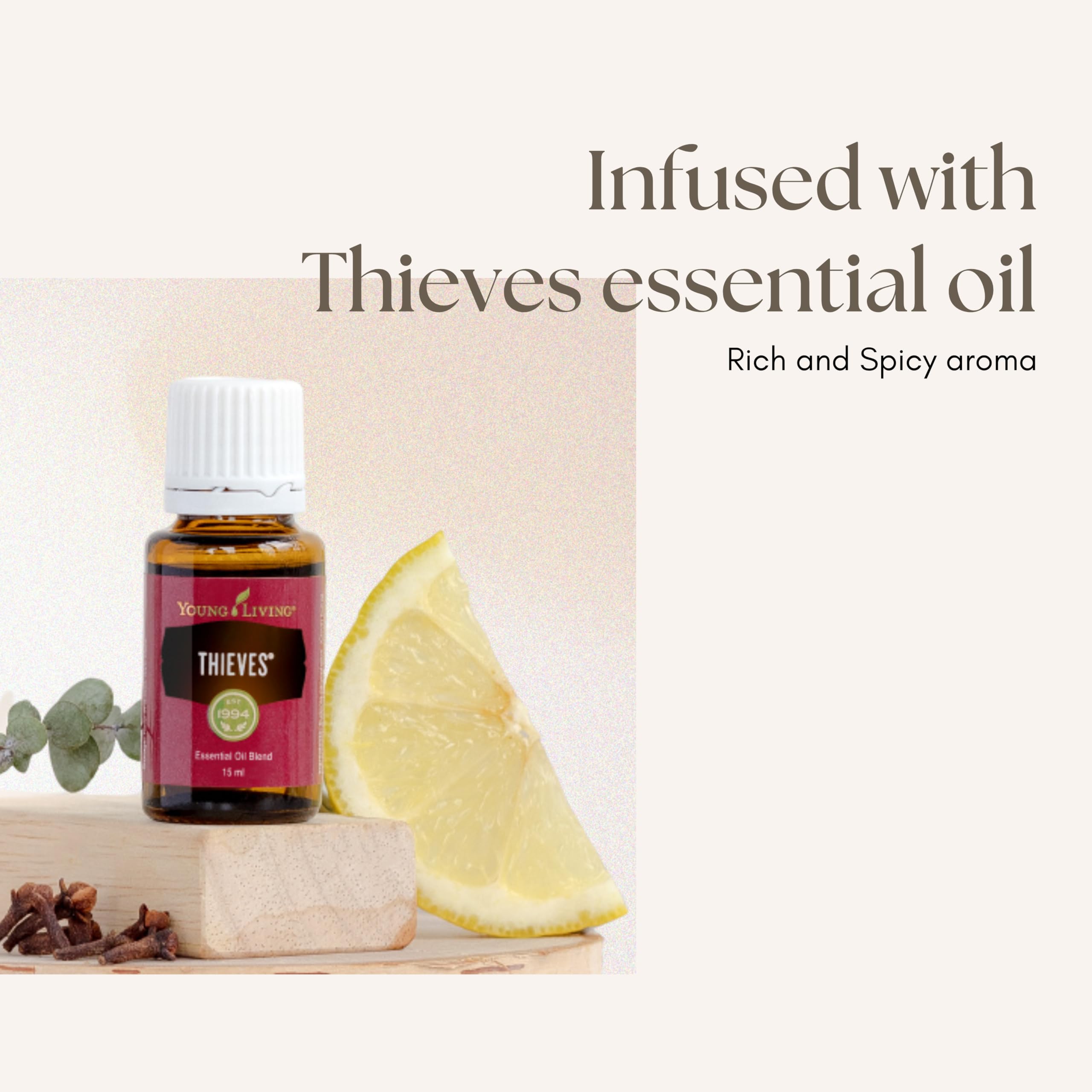 Notas de limón en las pastillas Thieves de Young Living