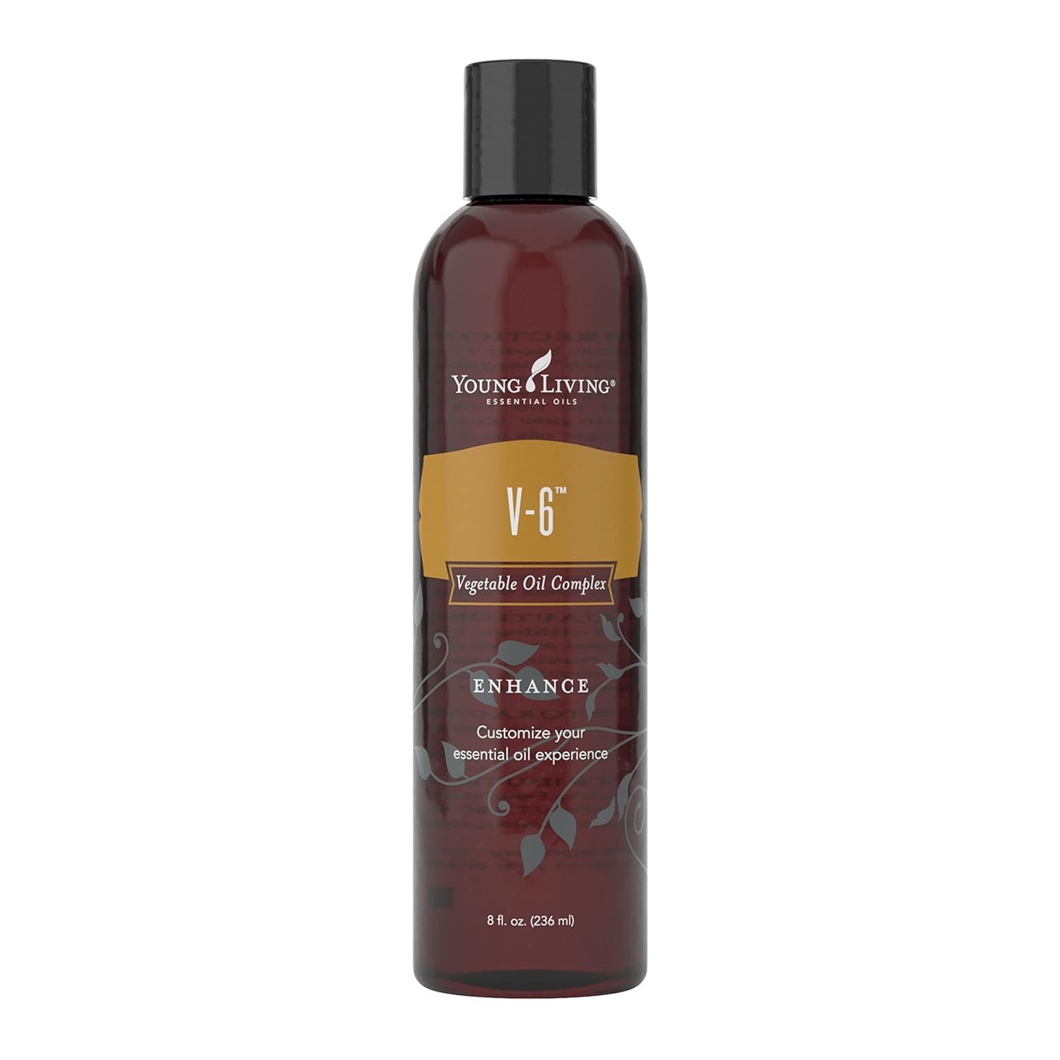 Young Living V-6, botella de 8 onzas, base suave para diluir aceites.