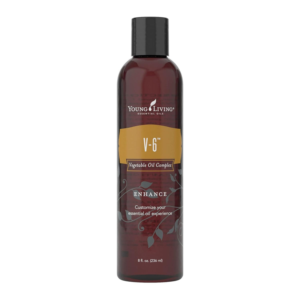 Young Living V-6, botella de 8 onzas, base suave para diluir aceites.