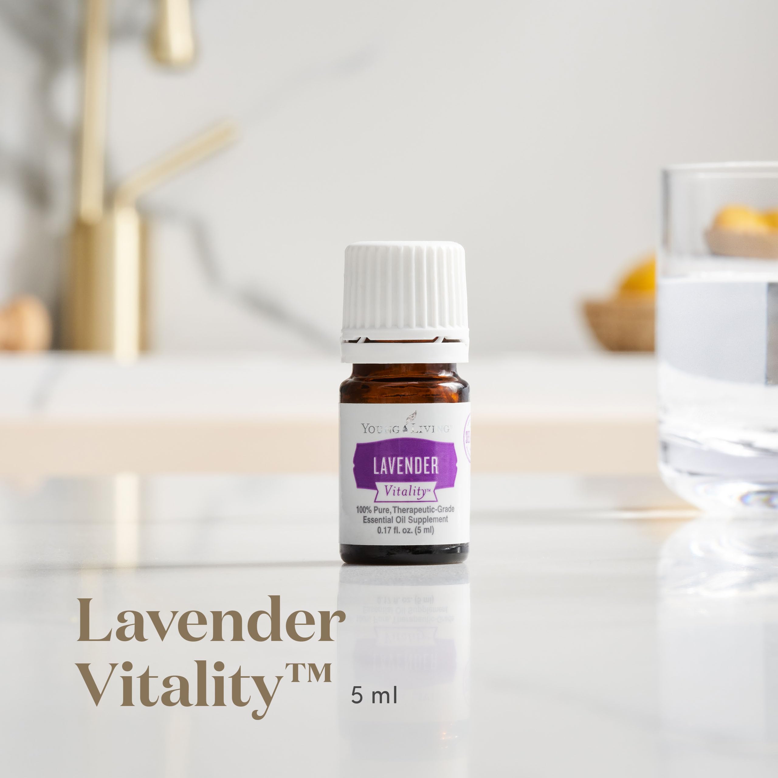 Young Living Vitality Lavanda: gotero, uso versátil para aderezar bebidas y postres.