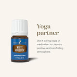 Aplicación en cuello y muñecas con White Angelica para calma.