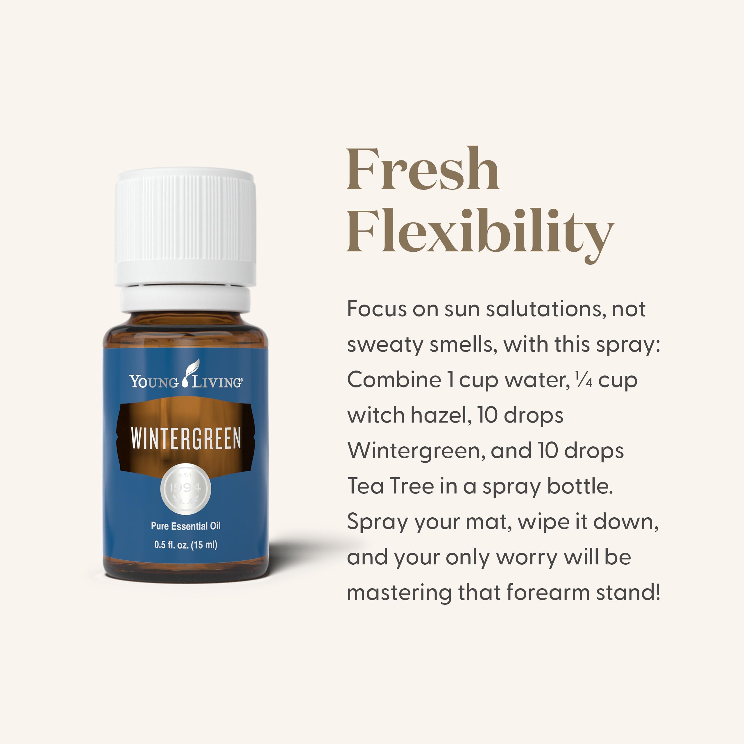Young Living Wintergreen con gotero, aplicación precisa para masajes suaves