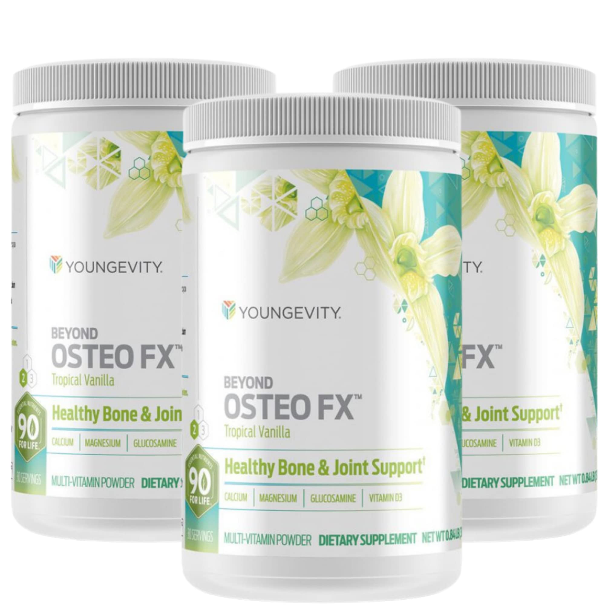 Youngevity Beyond Osteo FX polvo tropical vainilla para apoyo óseo diario