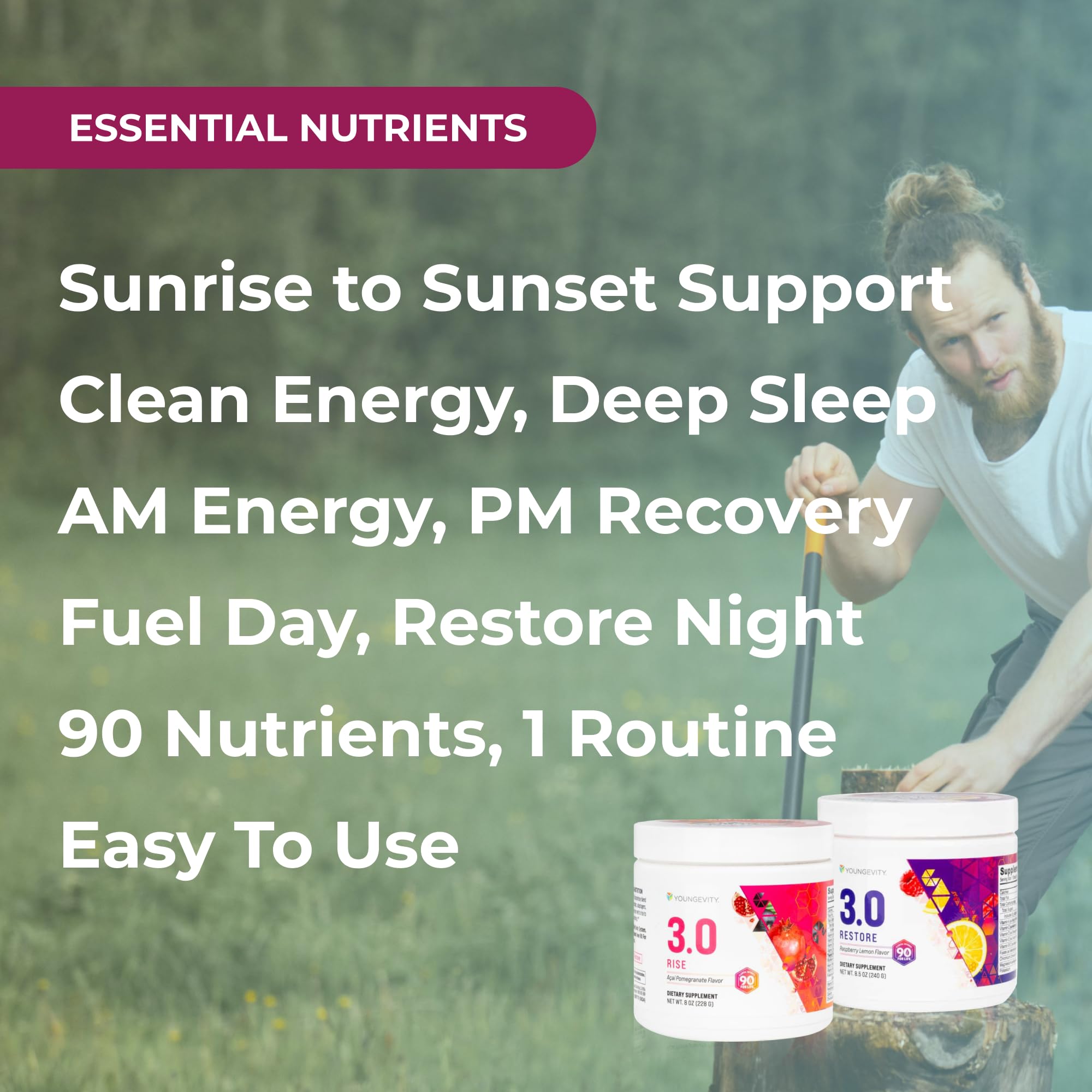 Youngevity Beyond Tangy Tangerine 3.0 Rise & Restore soporte inmunitario probable.