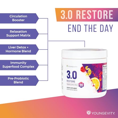 Youngevity Beyond Tangy Tangerine 3.0 Rise & Restore envase duo facilita adherencia.
