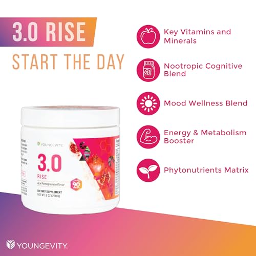 Youngevity Beyond Tangy Tangerine 3.0 Rise & Restore etiqueta de ingredientes clara.