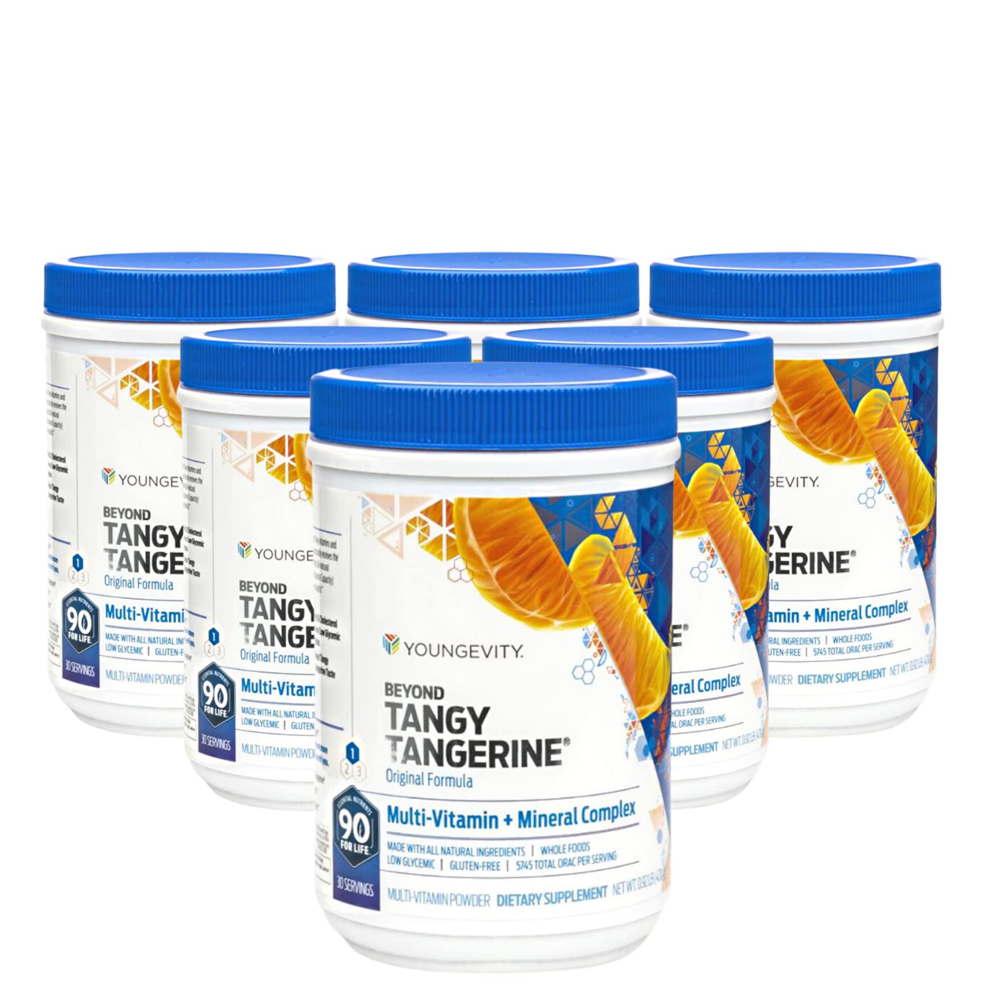 Youngevity Beyond Tangy Tangerine Original en botella para ingesta diaria de nutrientes.