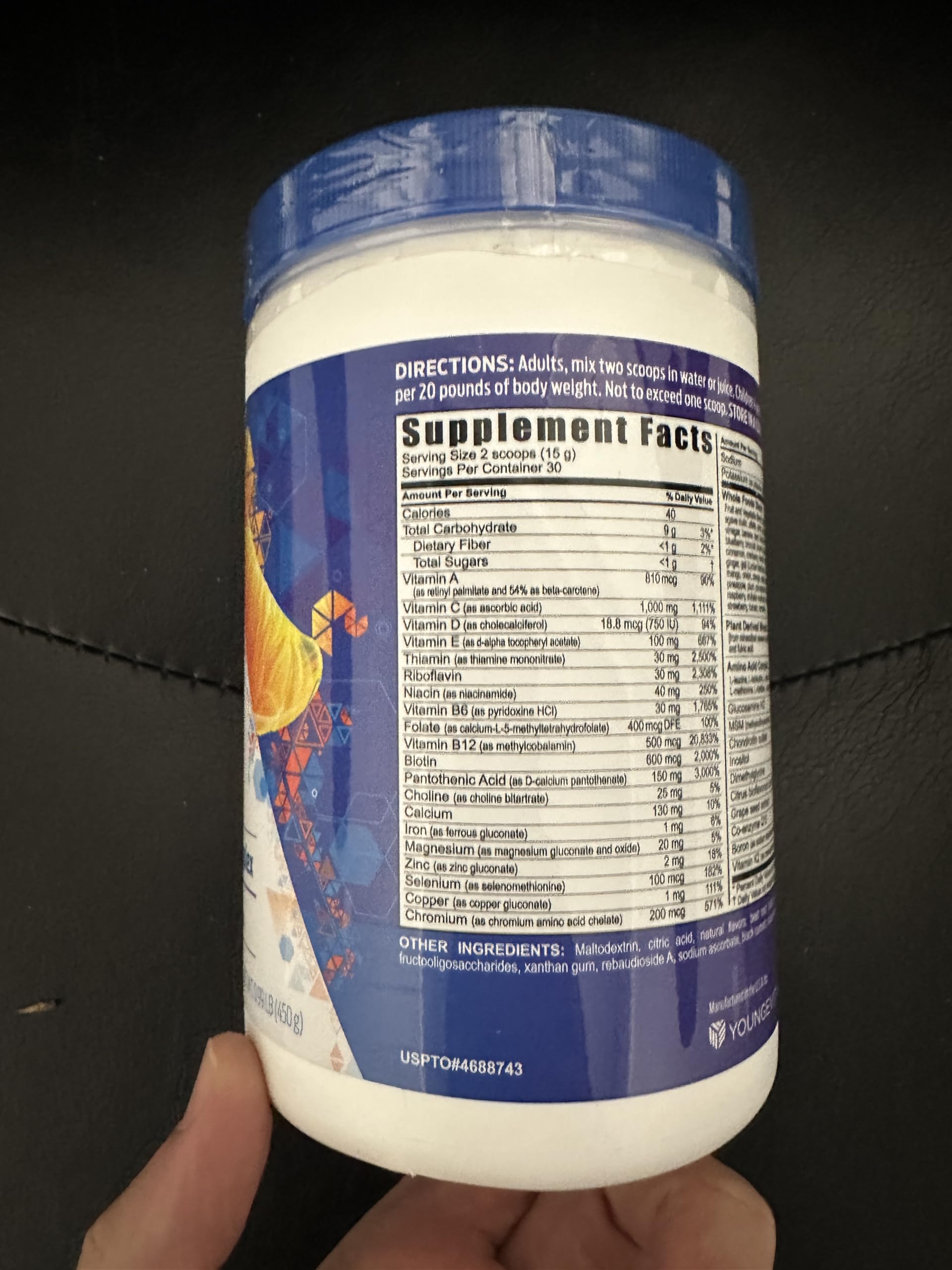 Envase certificado orgánico de Youngevity BTT Original.