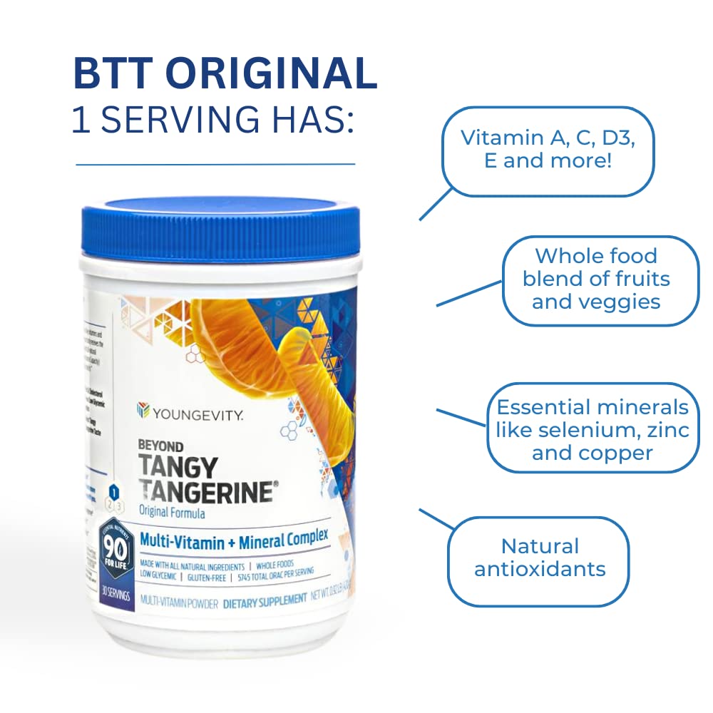 Youngevity Beyond Tangy Tangerine Original con zinc y vitamina C.