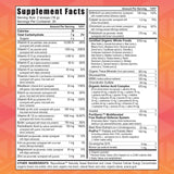 Etiqueta de Youngevity Beyond Tangy Tangerine 2.0 con ingredientes naturales.