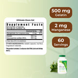 Youngevity Gluco-Gel: etiqueta clara con glucosamina y manganeso