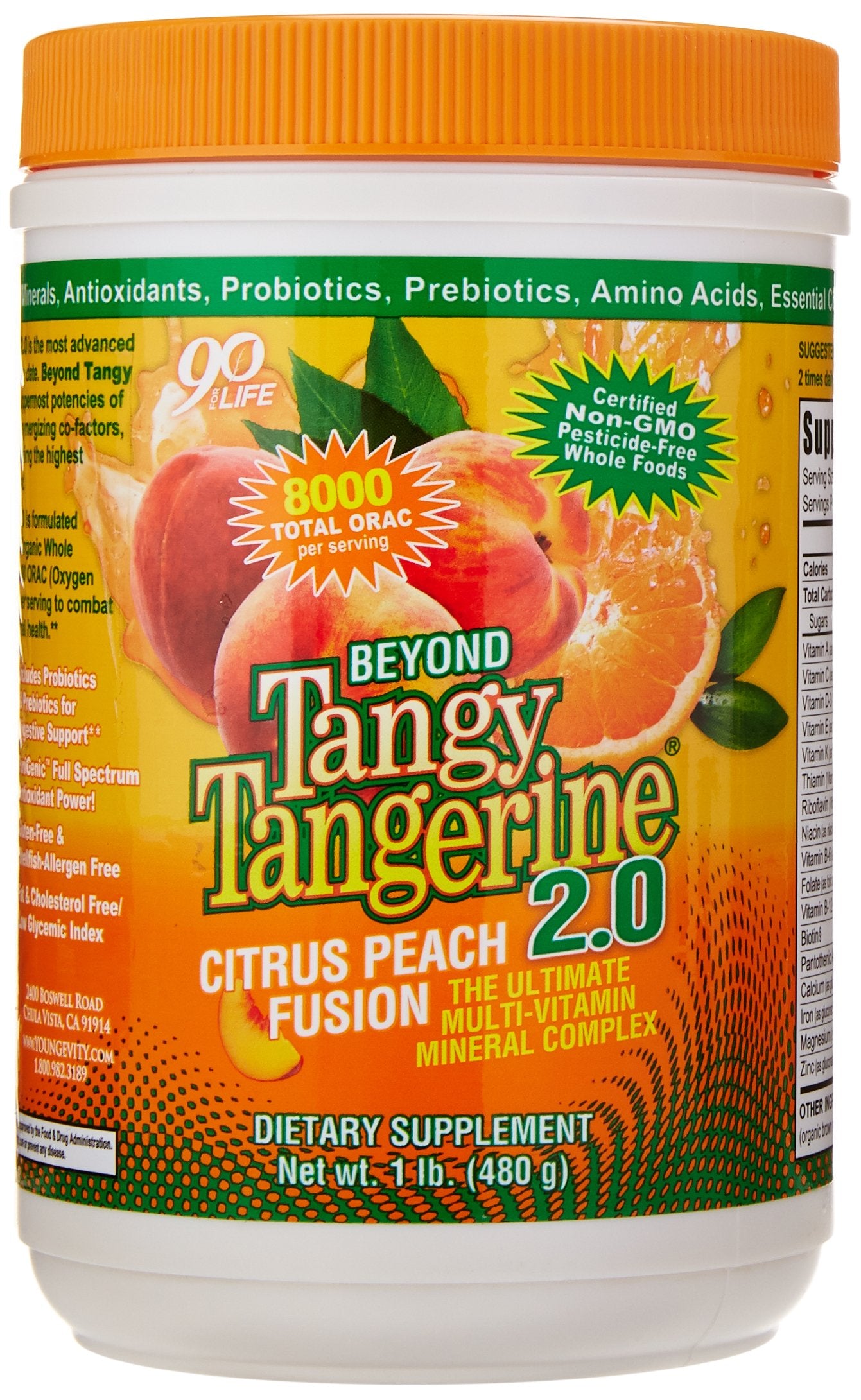 Youngevity Más Allá de la Naranja Ácida 2.0 botella frontal para consumo diario