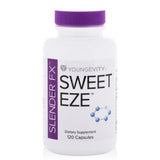 Botella de Youngevity Sweet Eze vista de frente, fácil identificación para uso diario.