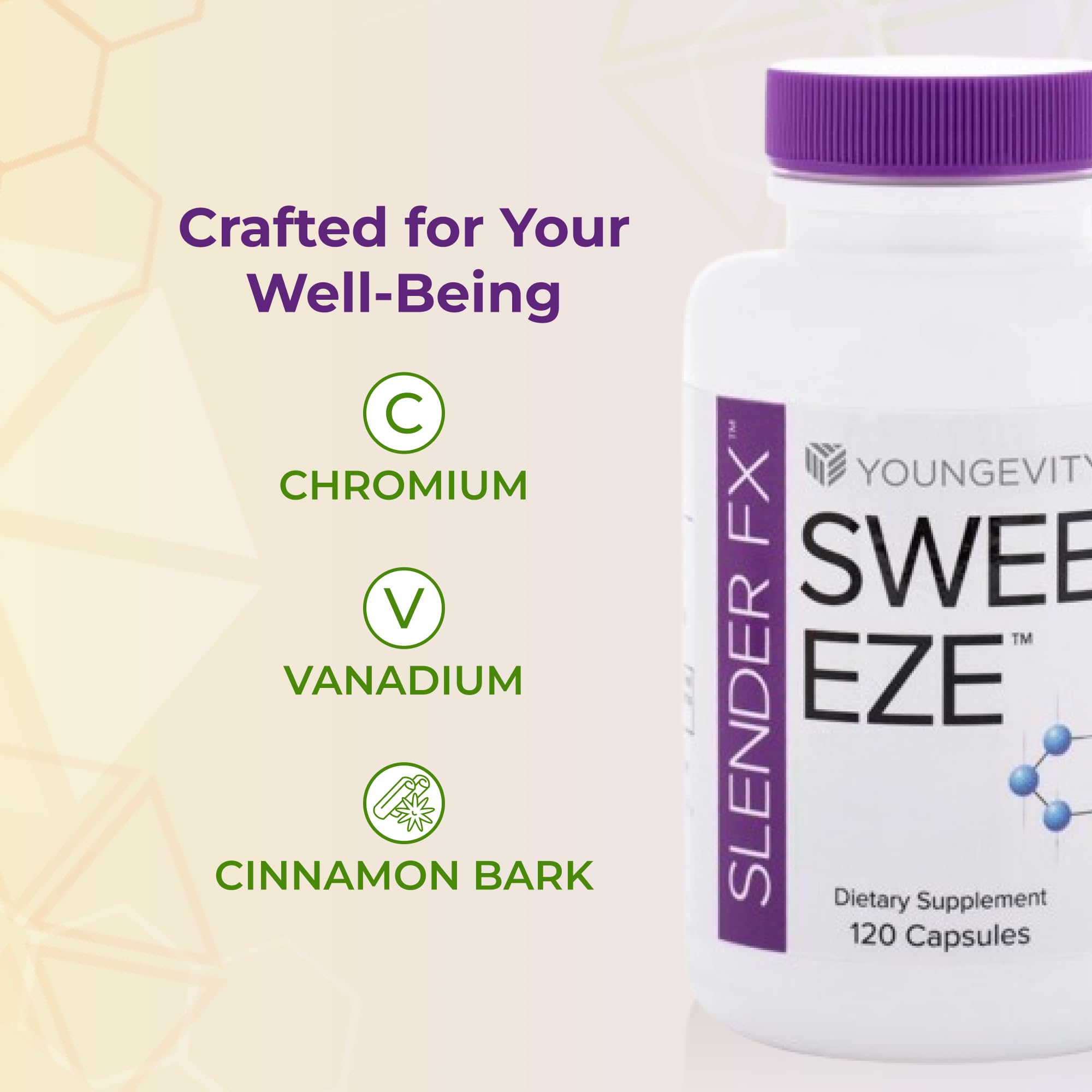 Ingredientes clave de Sweet Eze, incluidas enzimas digestivas, para apoyo general.
