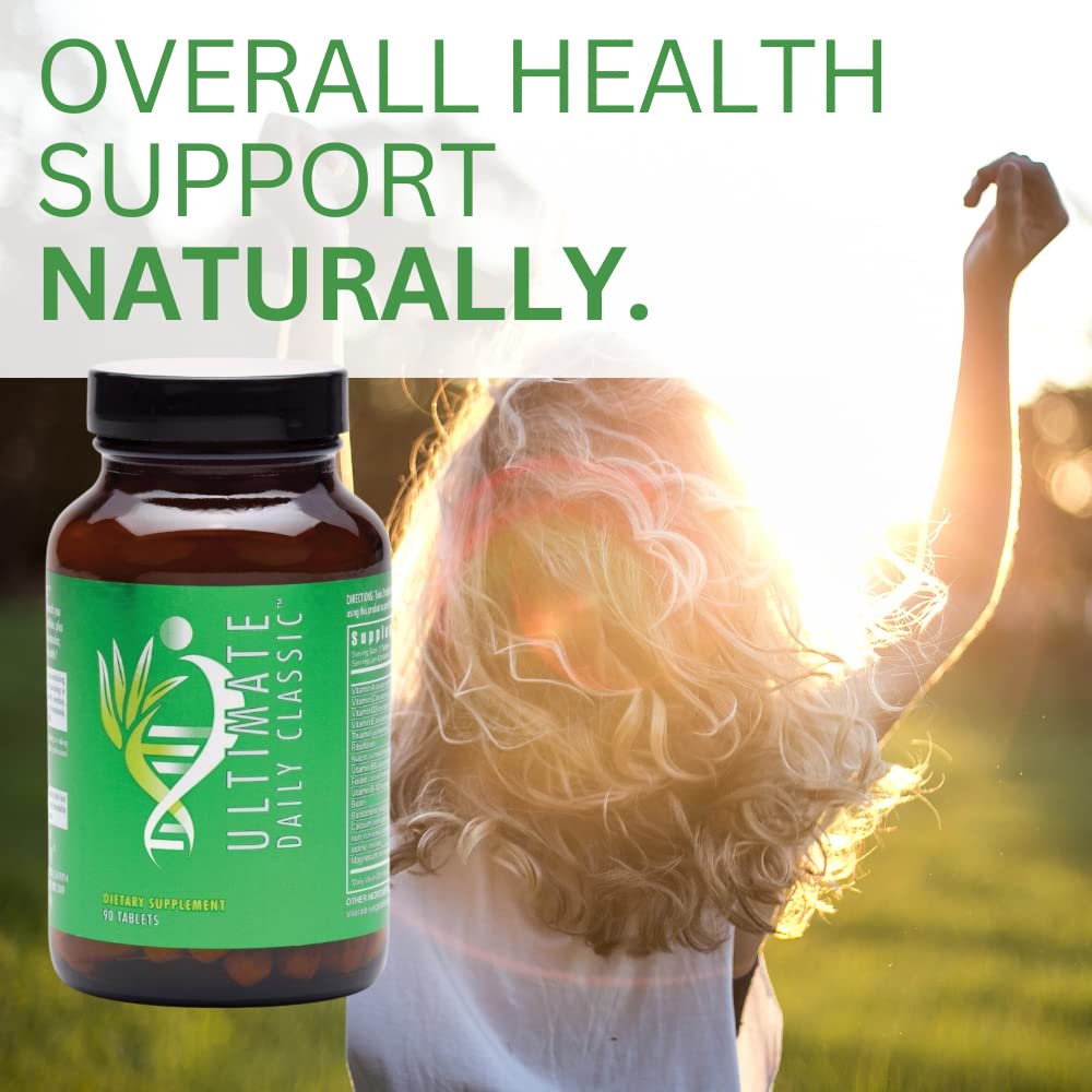 Youngevity Ultimate Daily Classic en empaque abierto, muestra la forma de las tabletas.