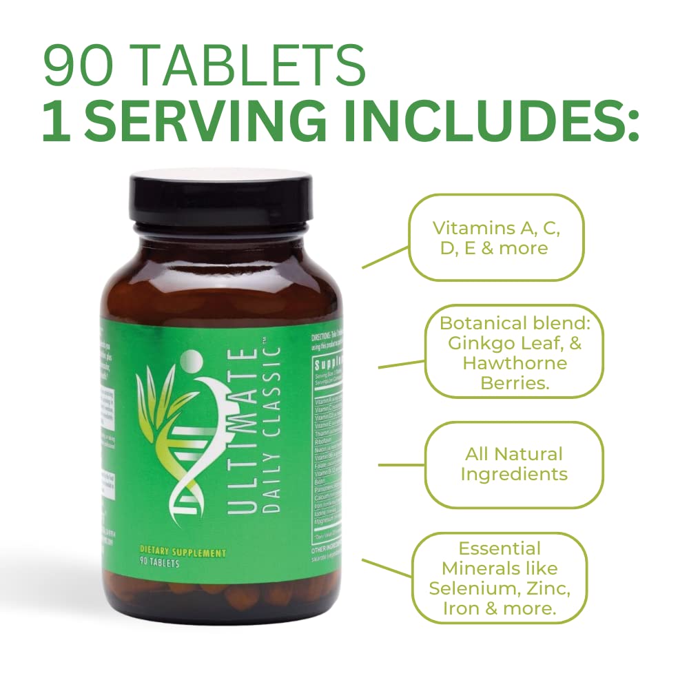 Mano sostiene el frasco de Youngevity Ultimate Daily Classic para iniciar la rutina diaria.