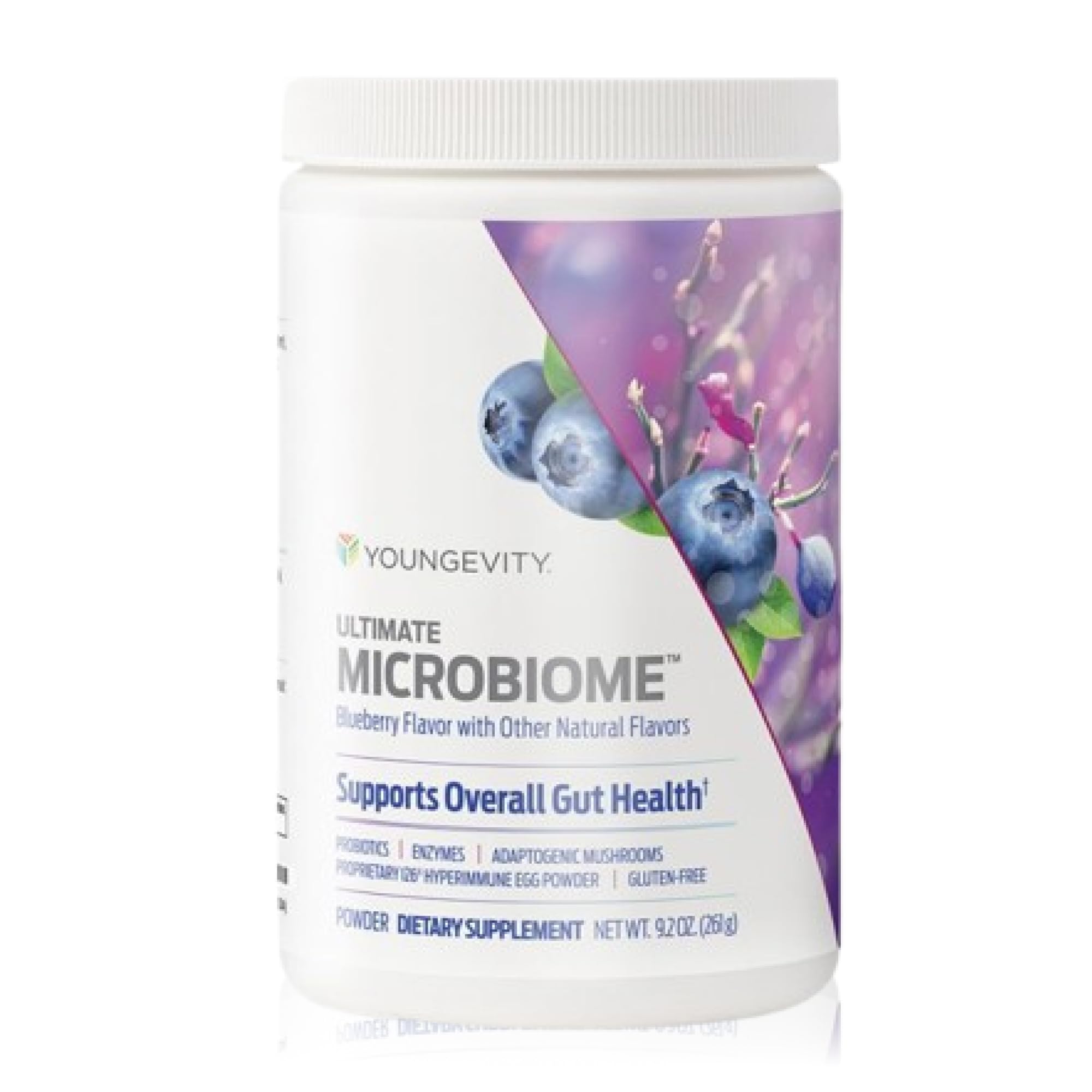 Youngevity Ultimate Microbiome: empaque del producto para iniciar la rutina diaria, apoyo digestivo.