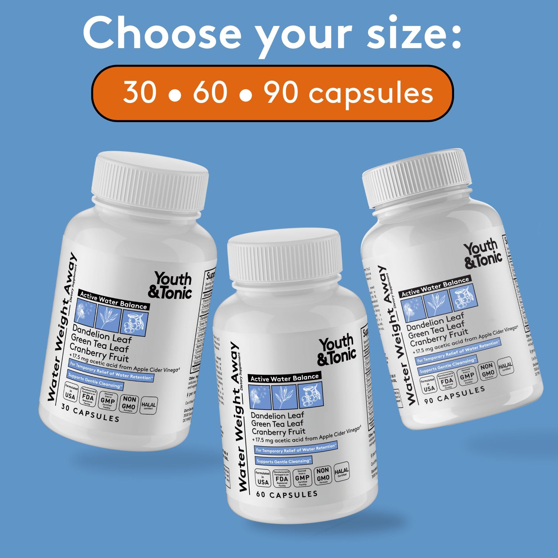 Youth & Tonic Weight Away detalle de caja que sugiere calidad y seguridad