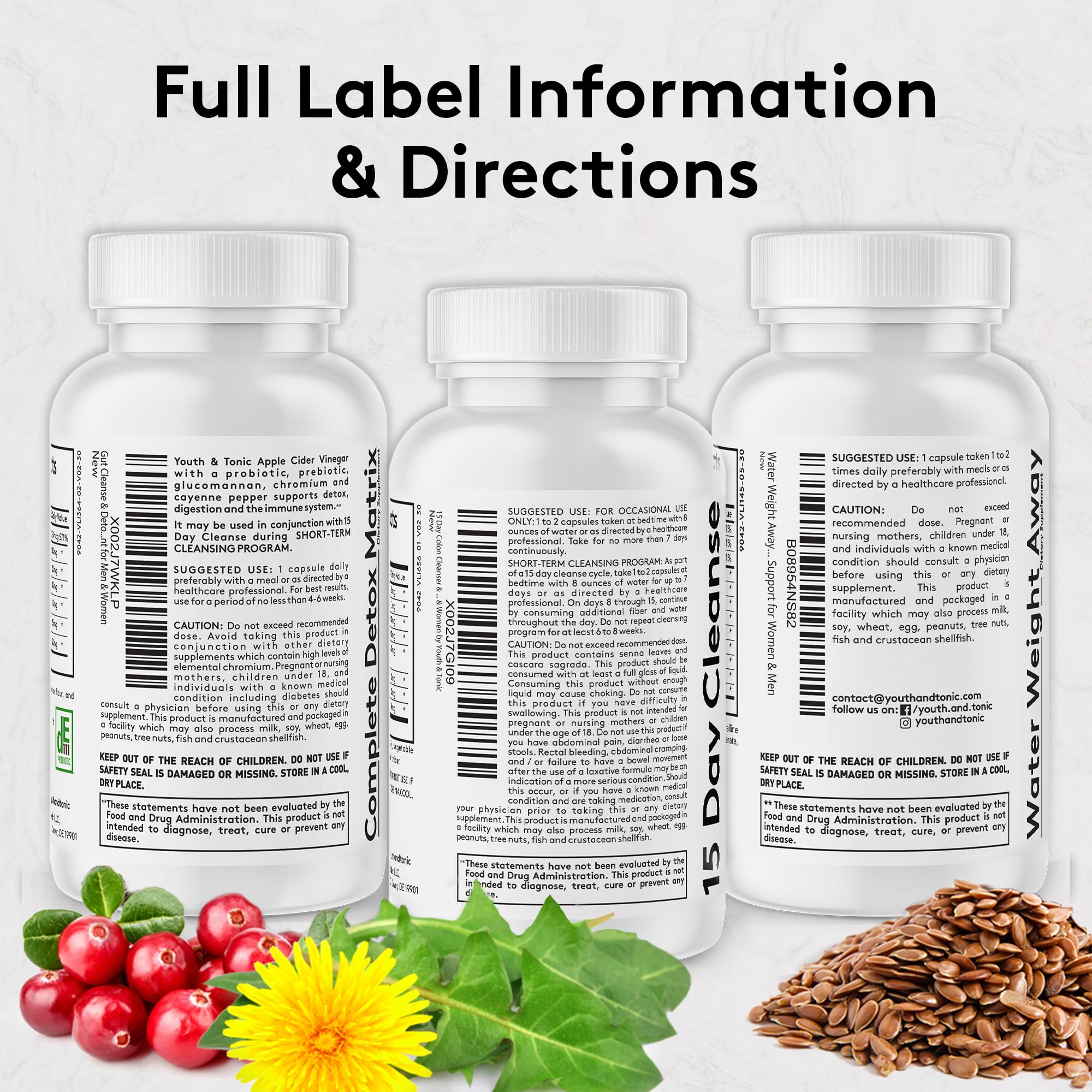 Youth & Tonic ingredientes naturales para detox y bienestar