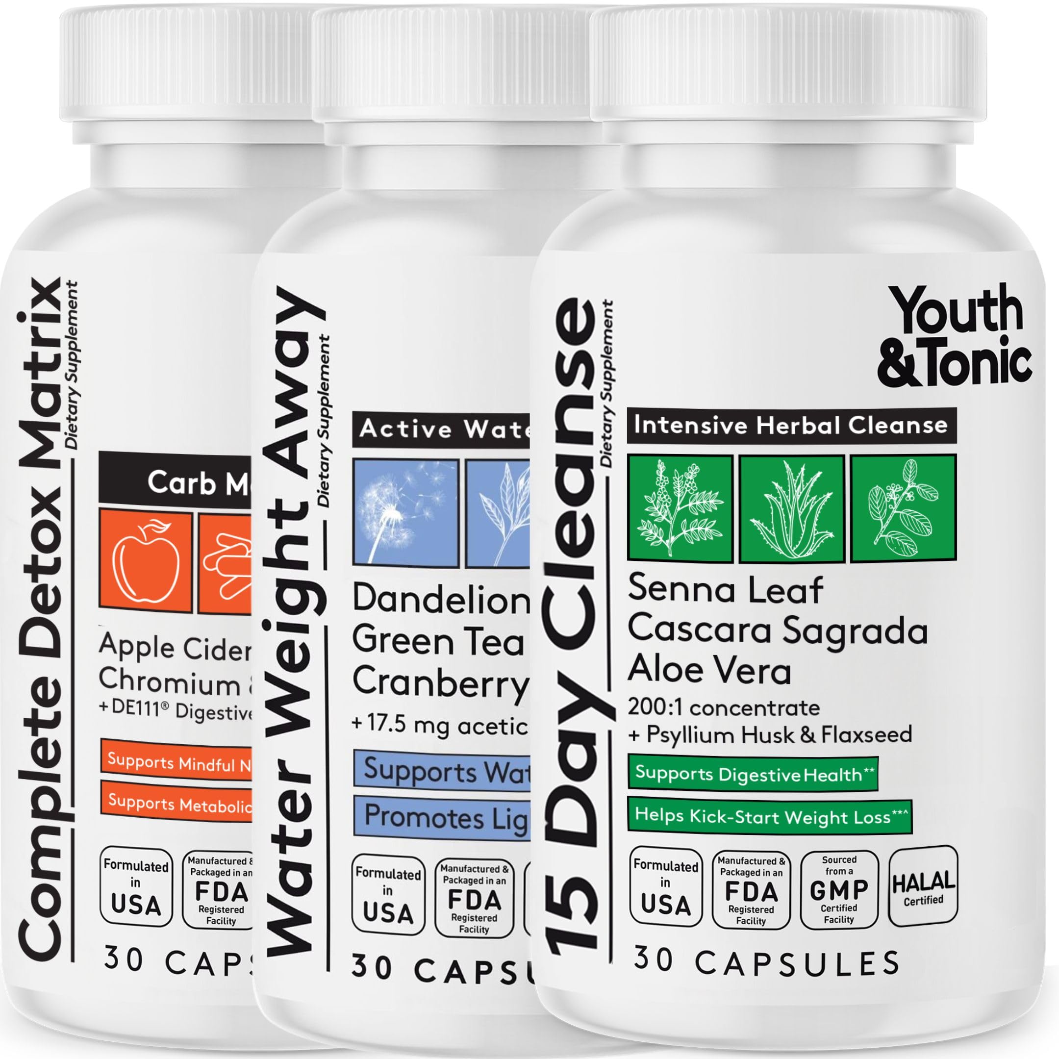 Youth & Tonic pack detox inicio para control de peso y comodidad diaria