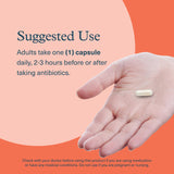 Diseño de caja de Youtheory 2X Action Probiotic resalta beneficios clave.