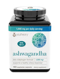 Youtheory Ashwagandha en botella para apoyo al manejo del estrés.