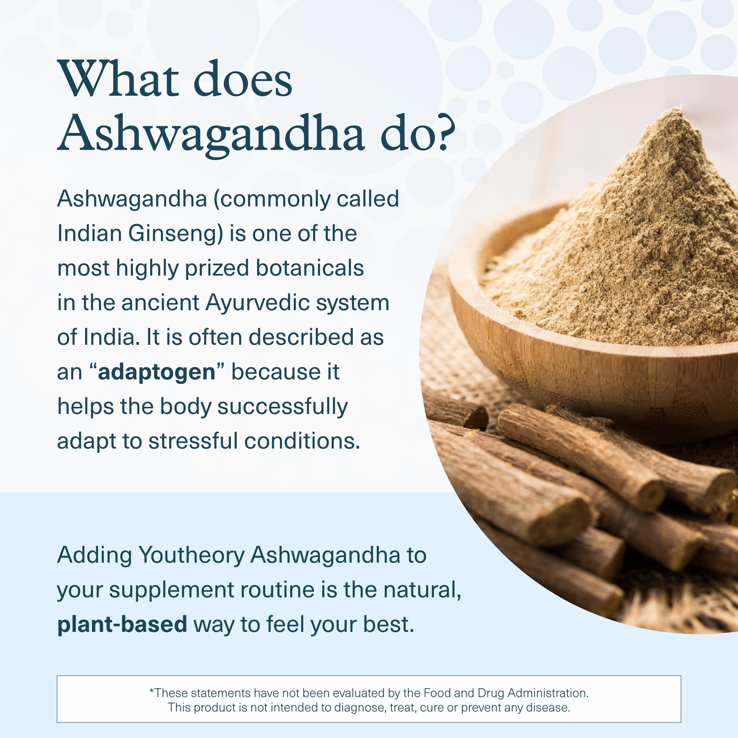 Youtheory Ashwagandha Líquido sobres individuales para uso práctico.