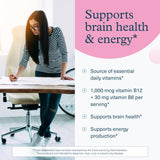 Etiqueta frontal de Youtheory B12B6 para identificar beneficios