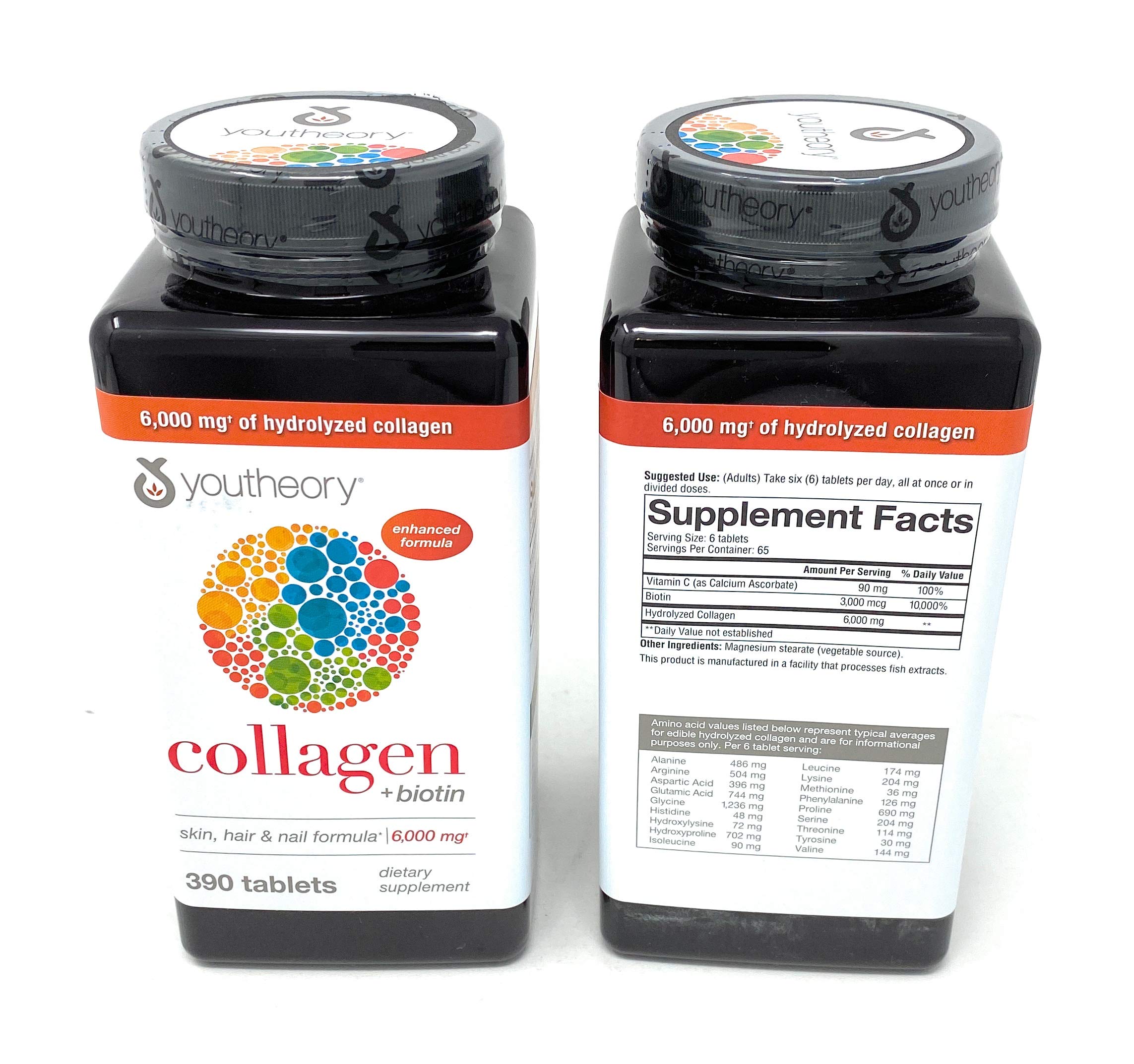 Youtheory colágeno avanzado, tableta 390 ct para articulaciones y movilidad.