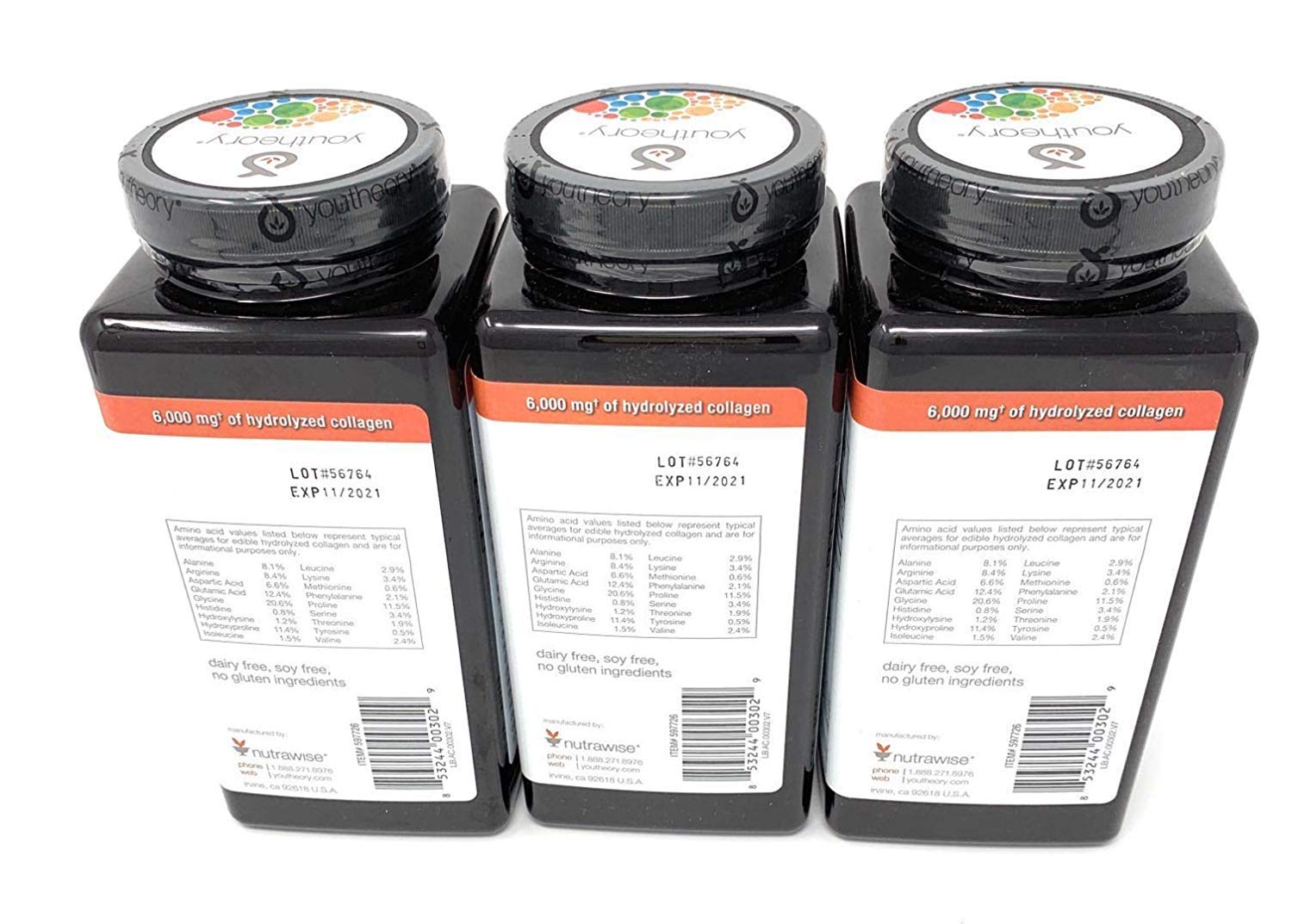 Youtheory Colágeno Avanzado Tabletas, botella, porciones diarias para uso constante.