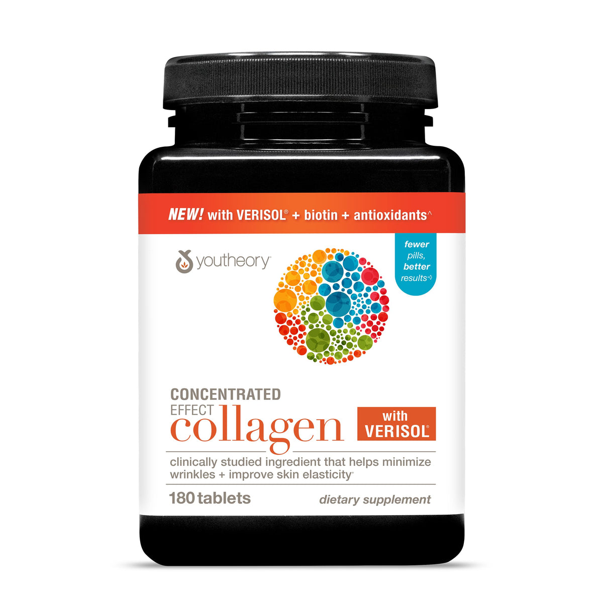 Youtheory Colágeno Concentrado Verisol en bote, posible apoyo para cabello y uñas.