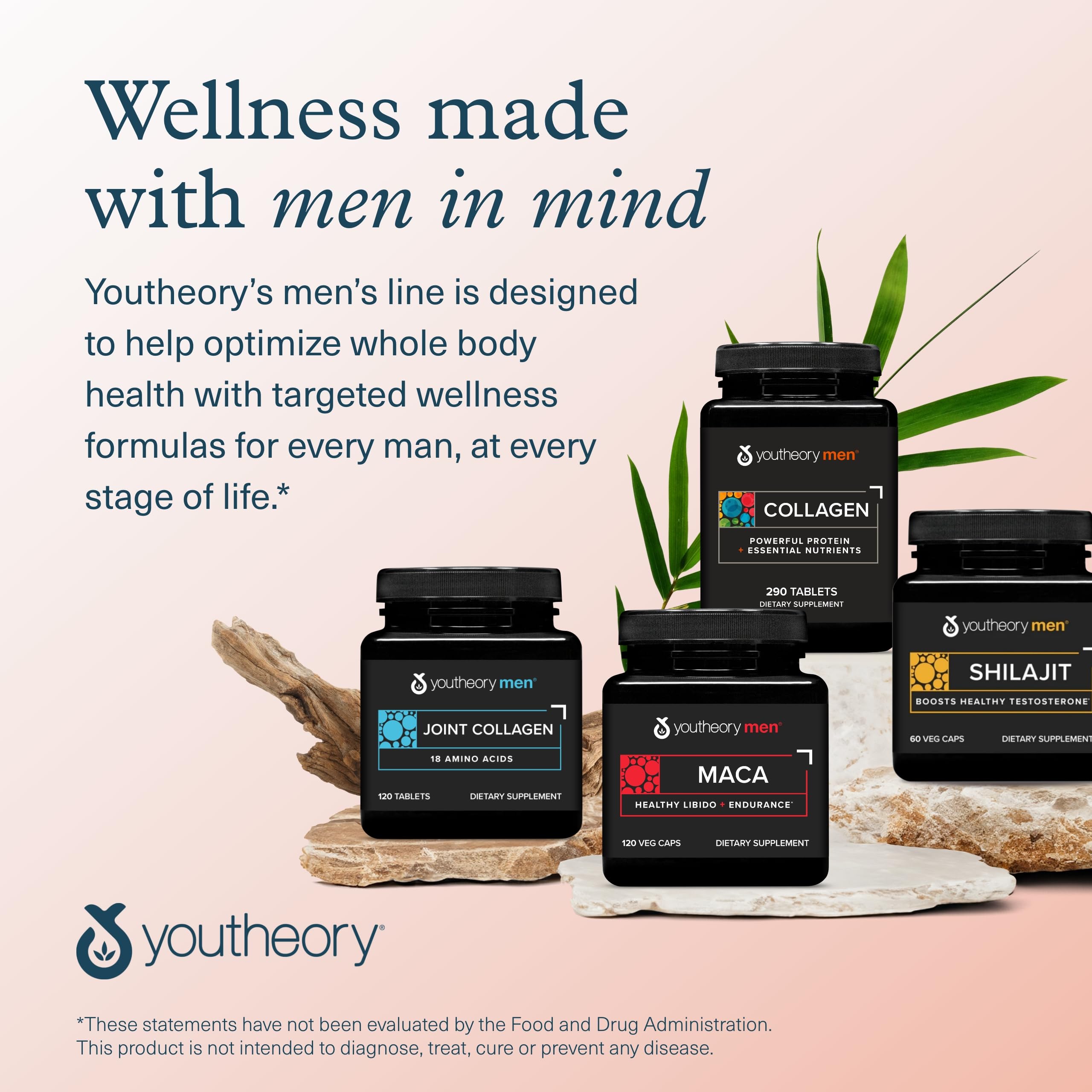 Uso diario de Youtheory Colágeno para Hombres para cuidado diario.