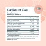 Etiqueta de Youtheory Colágeno Marino con ingredientes y vitaminas.