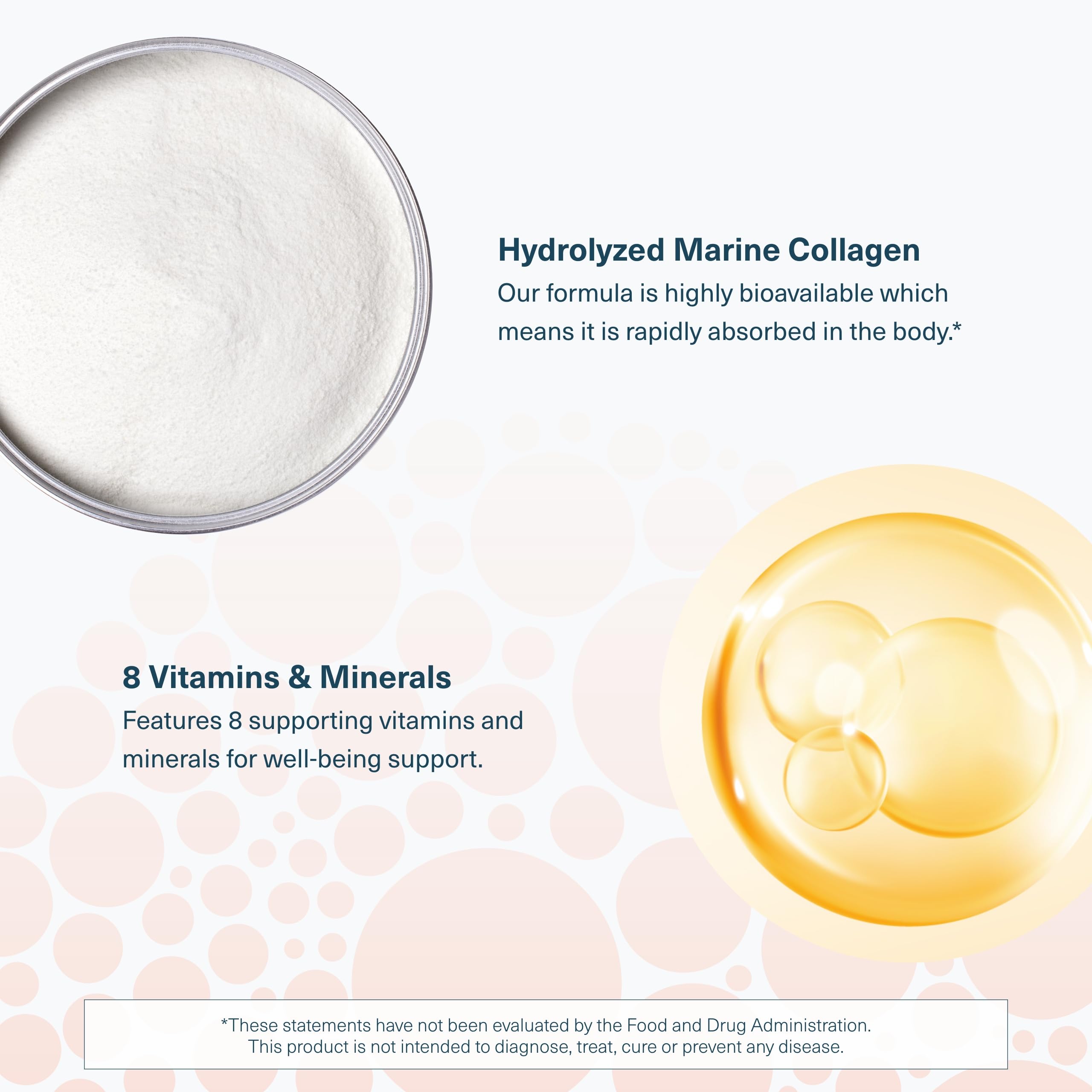 Minerales zinc y selenio en Youtheory Colágeno Marino para soporte nutricional.