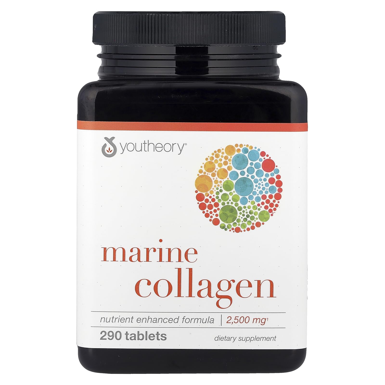 Youtheory colágeno marino tabletas en bote para piel radiante