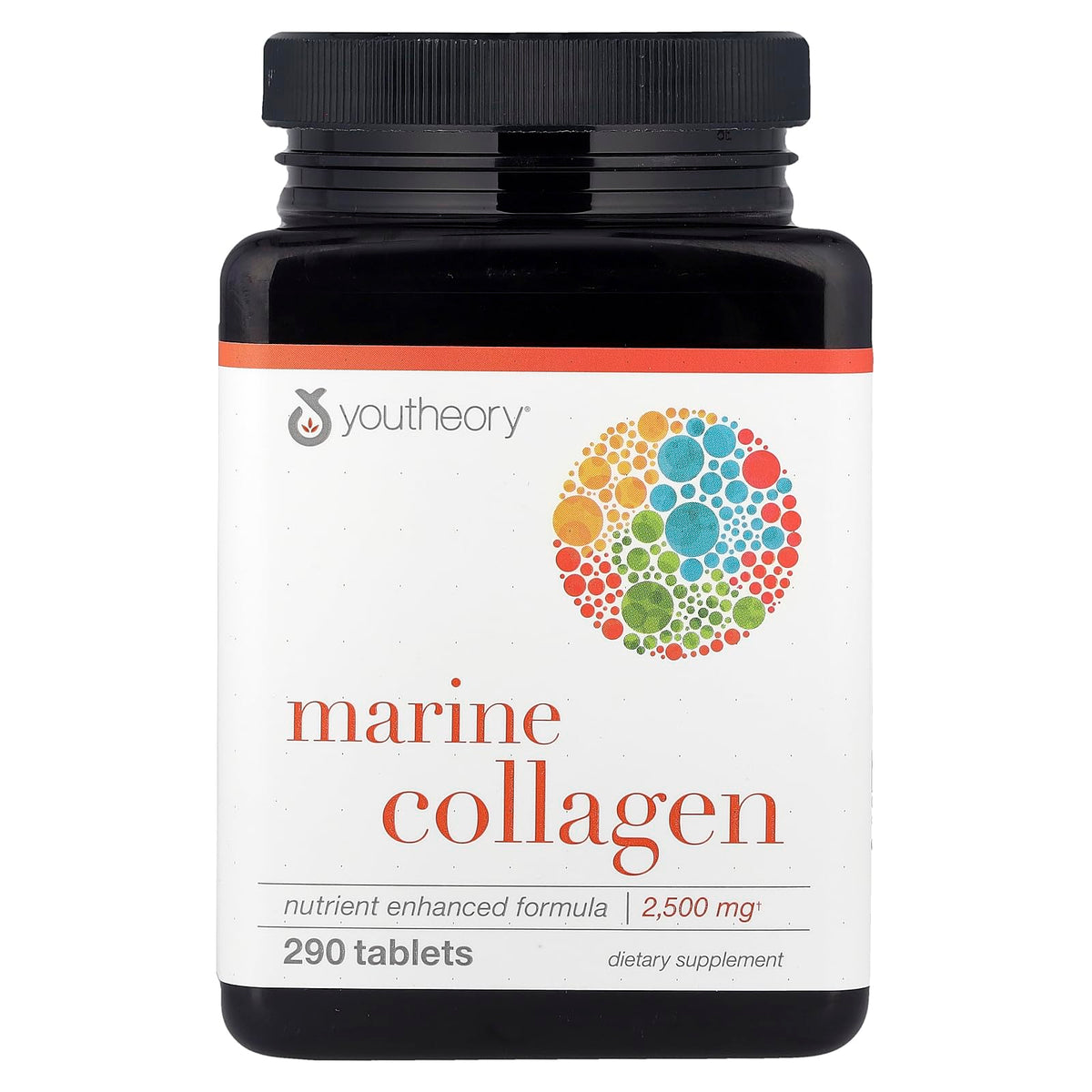 Youtheory colágeno marino tabletas en bote para piel radiante