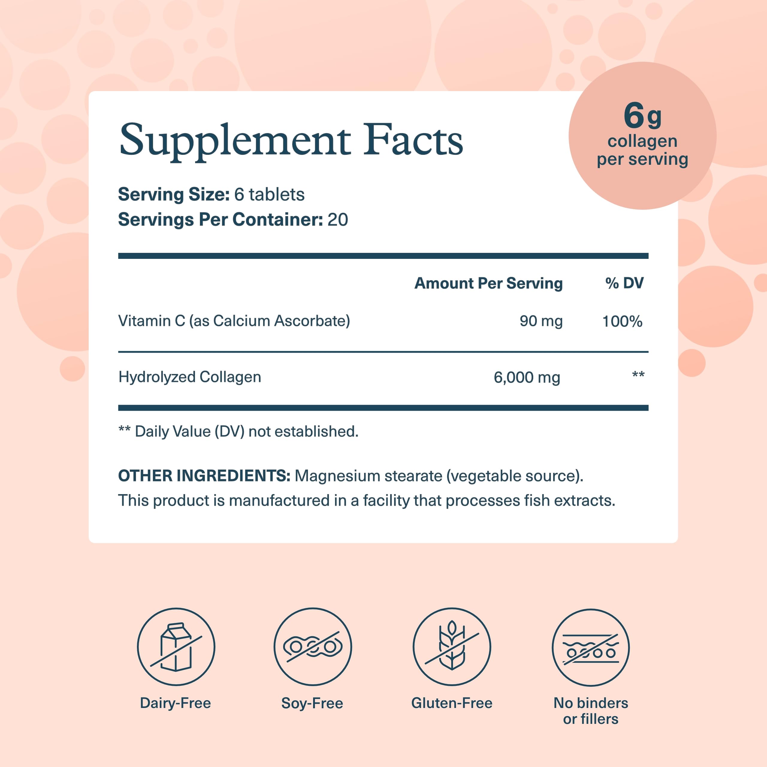 Youtheory Collagen con vitamina C, tabletas para articulaciones