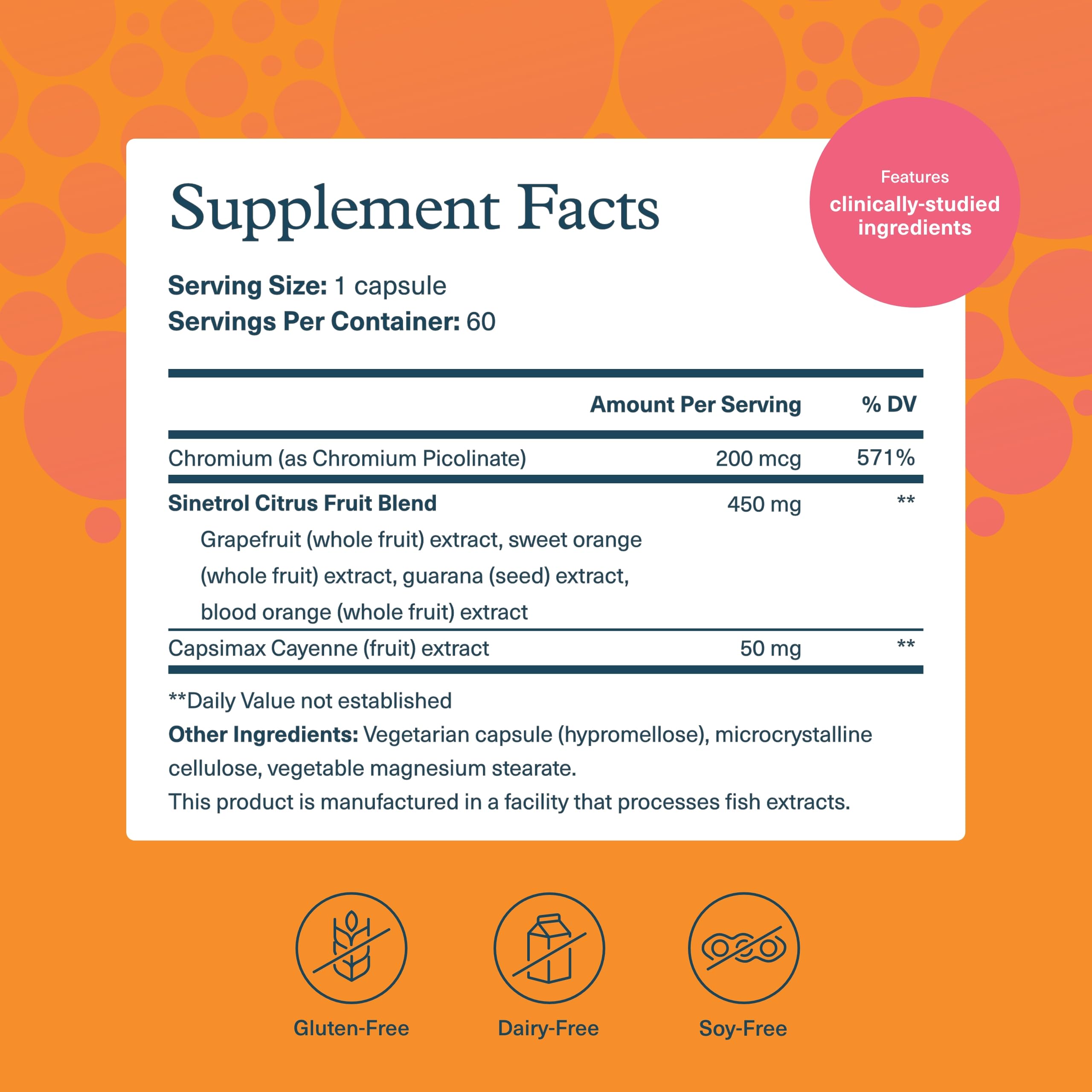 Youtheory Daily Fat Burner: botella trasera, etiqueta con ingredientes clave