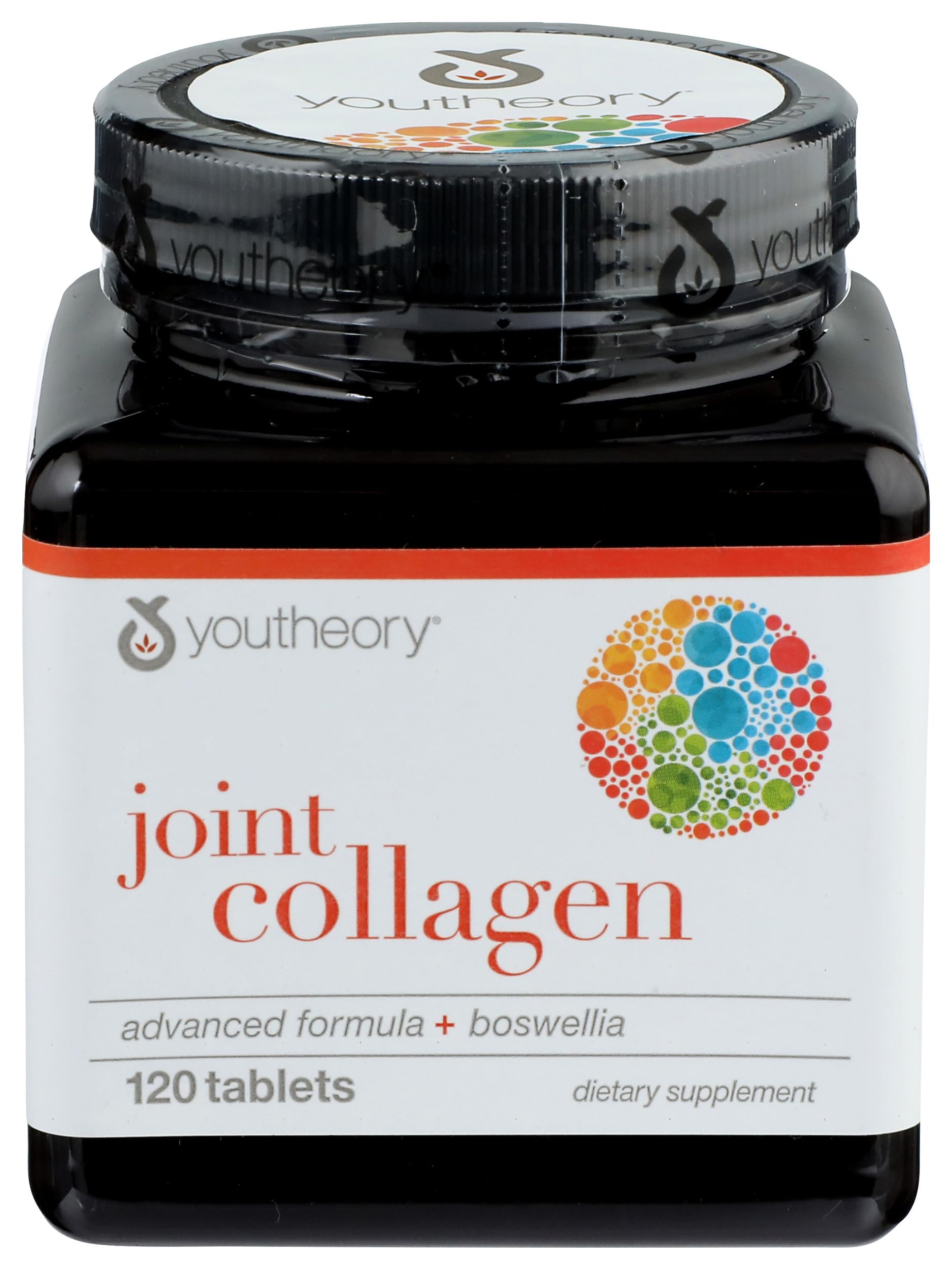 Youtheory Joint Collagen Advanced, detalle de comprimidos, forma cómoda