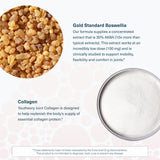 Cápsulas blancas de Youtheory Joint Collagen en primer plano.