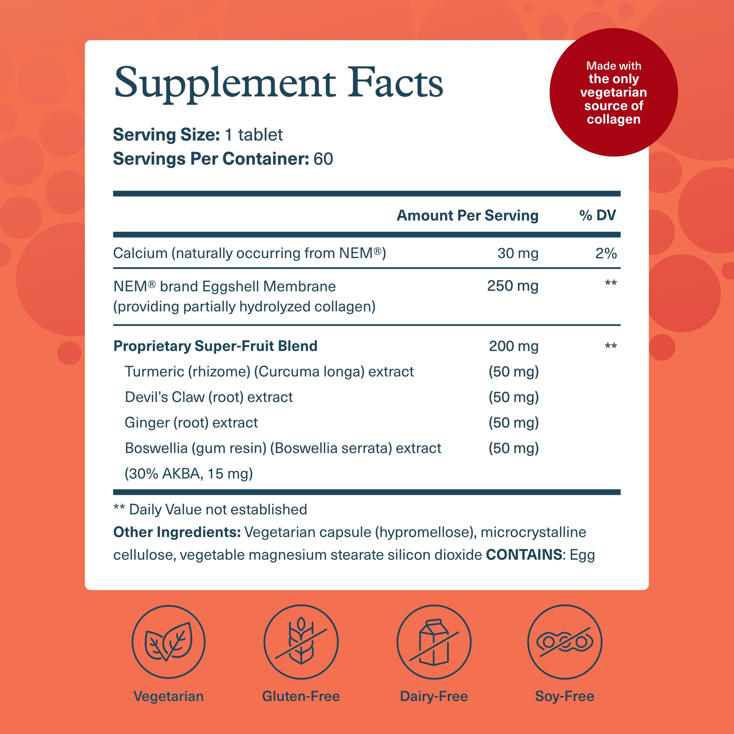 Cápsulas de Youtheory Joint Collagen listas para uso diario y soporte articular.