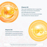 Youtheory K2D3: imagen que destaca la fórmula libre de lácteos para dietas específicas