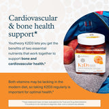 Etiqueta vegetariana de Youtheory K2D3 para dietas.
