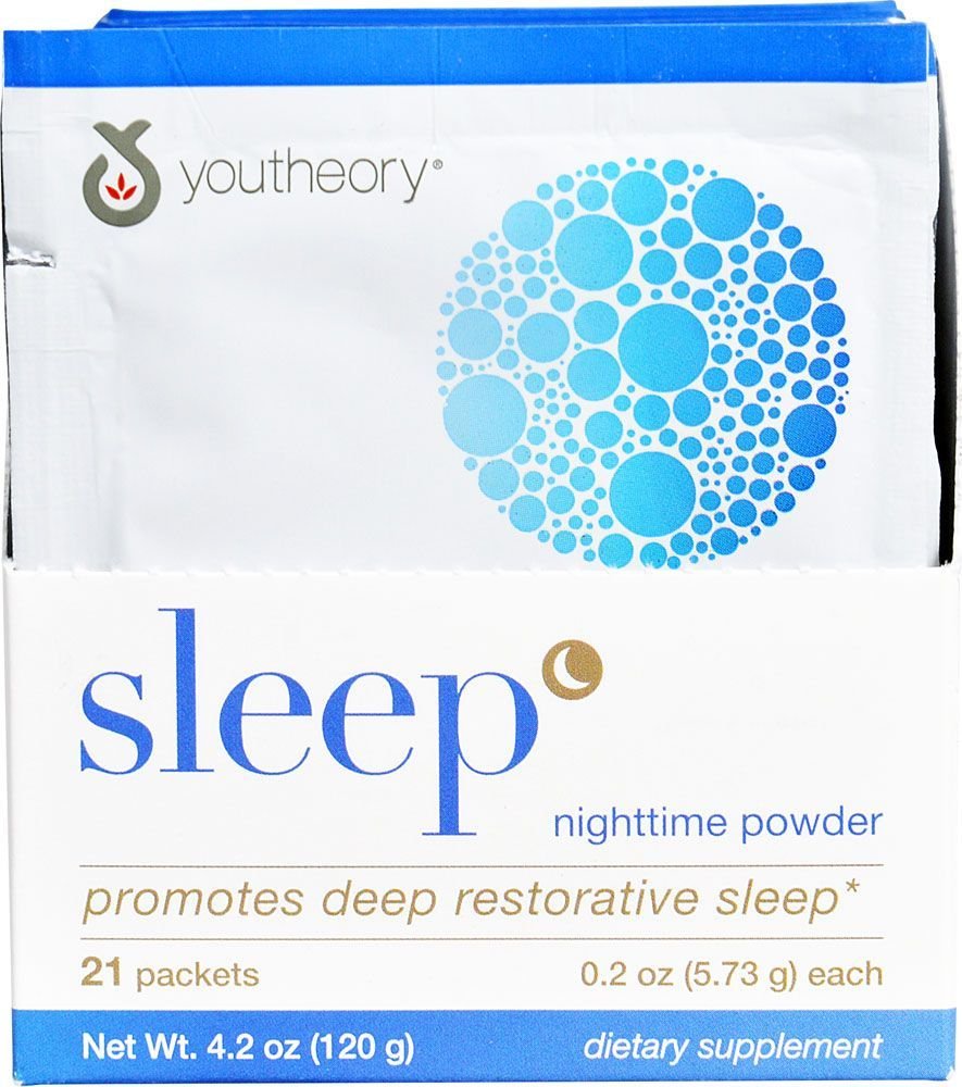 Youtheory polvo para dormir Paquetes Avanzados: empaque con 21 sobres para dormir mejor