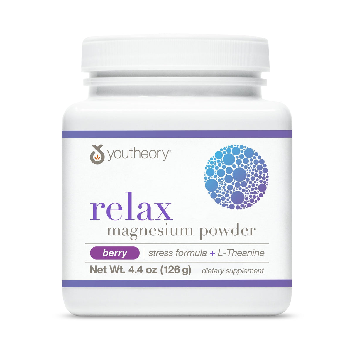 Youtheory Relax polvo magnesio en frasco para relajación